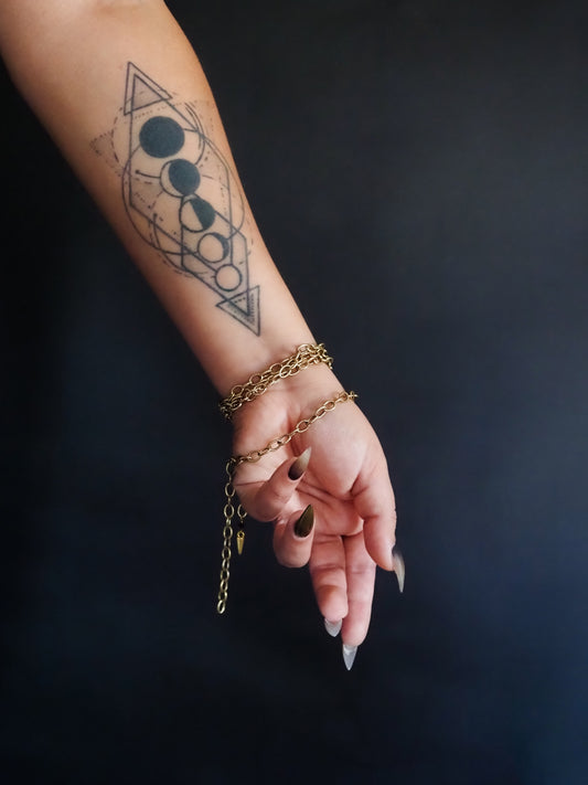 gold chain wrap bracelet